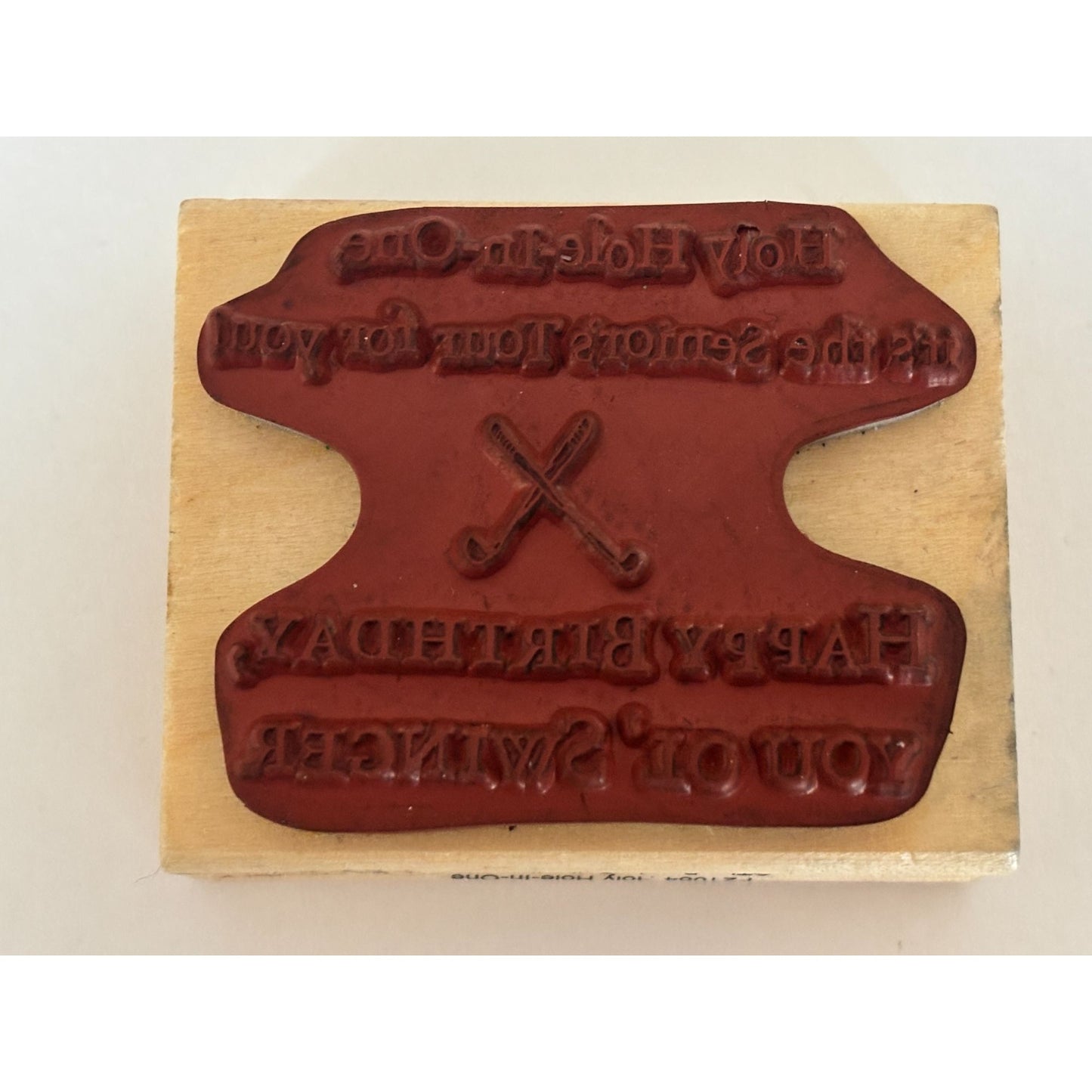 Uptown Rubber Stamp Golf Funny Golfer Birthday Cardmaking Senior Tour Hole In One