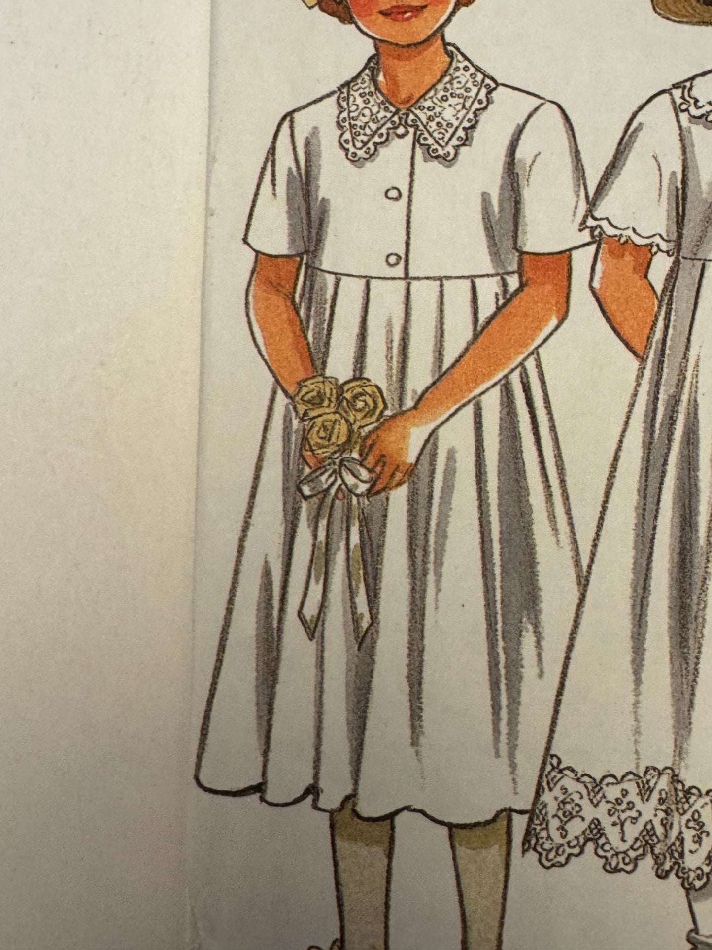 Simplicity New Look Sewing Pattern 6484 Easter Dress Church Lace Girls 4-9 Uncut