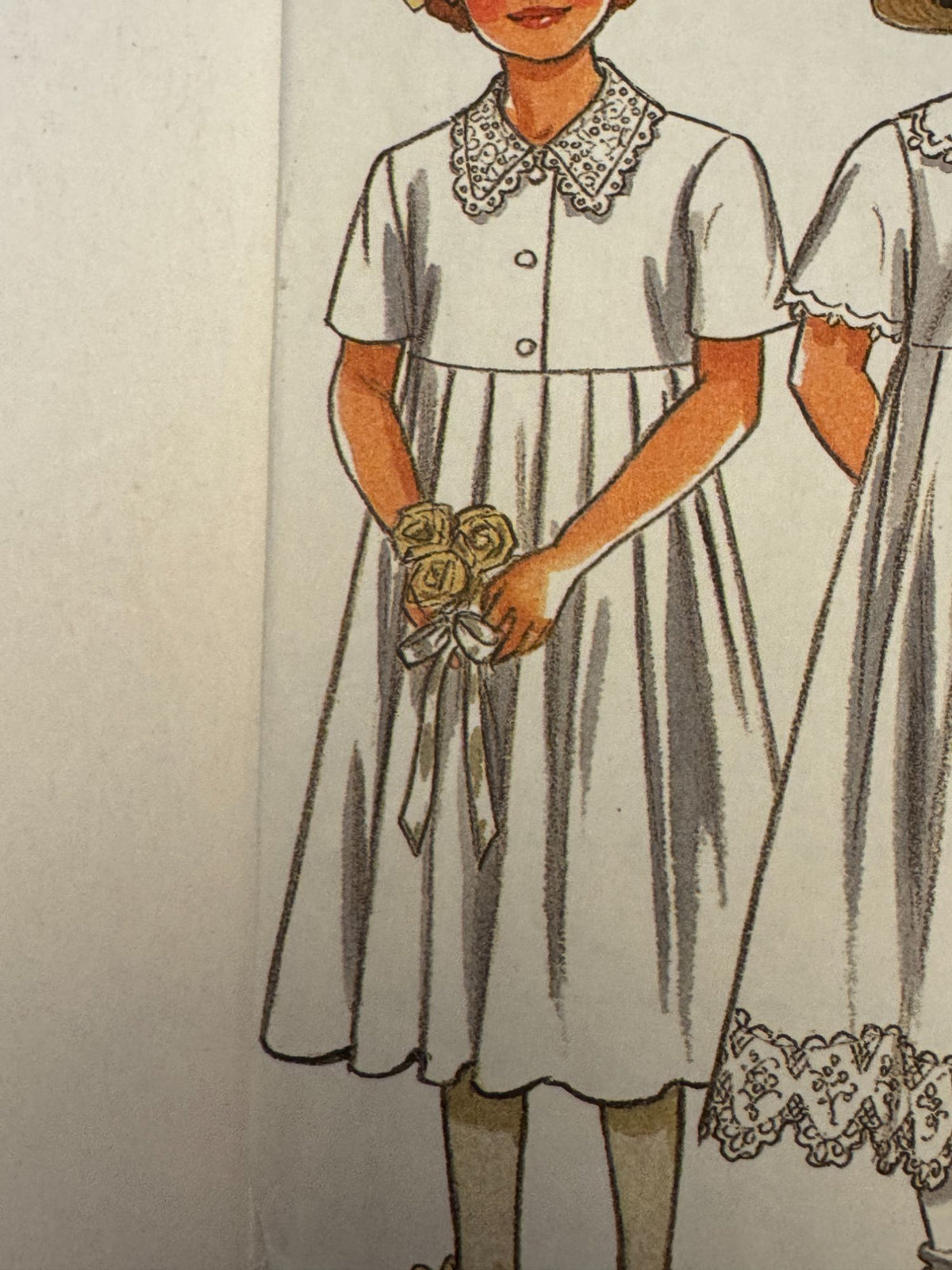 Simplicity New Look Sewing Pattern 6484 Easter Dress Church Lace Girls 4-9 Uncut