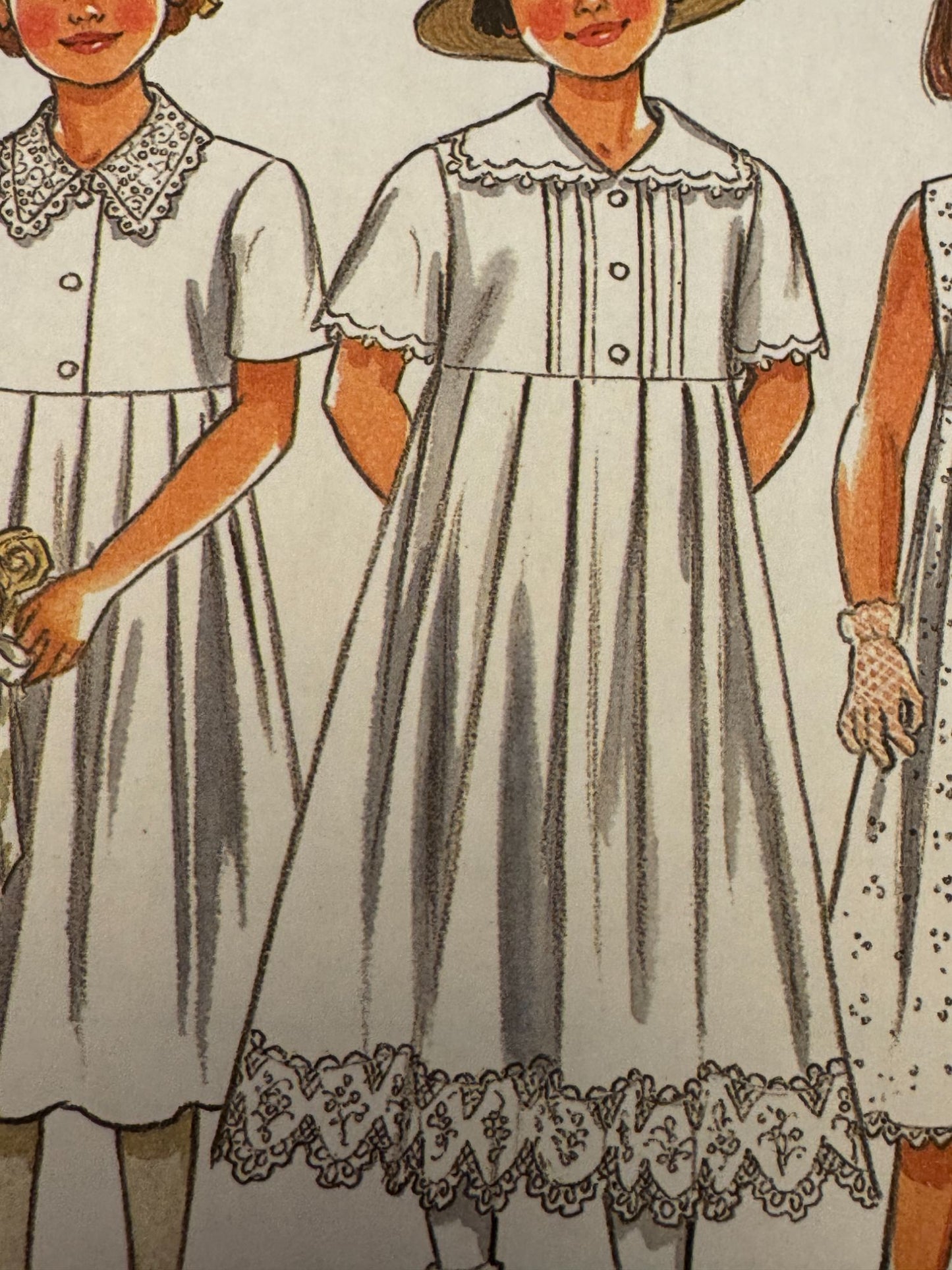 Simplicity New Look Sewing Pattern 6484 Easter Dress Church Lace Girls 4-9 Uncut