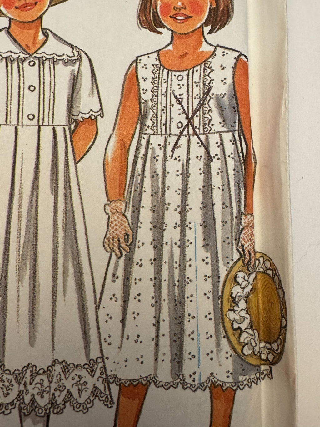 Simplicity New Look Sewing Pattern 6484 Easter Dress Church Lace Girls 4-9 Uncut