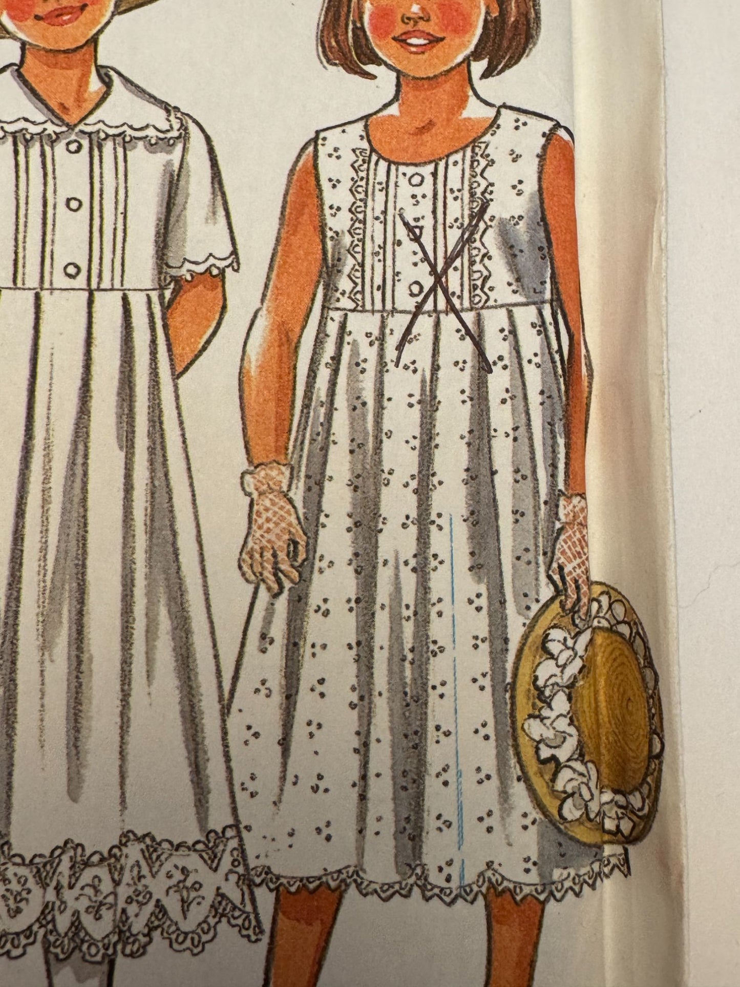 Simplicity New Look Sewing Pattern 6484 Easter Dress Church Lace Girls 4-9 Uncut