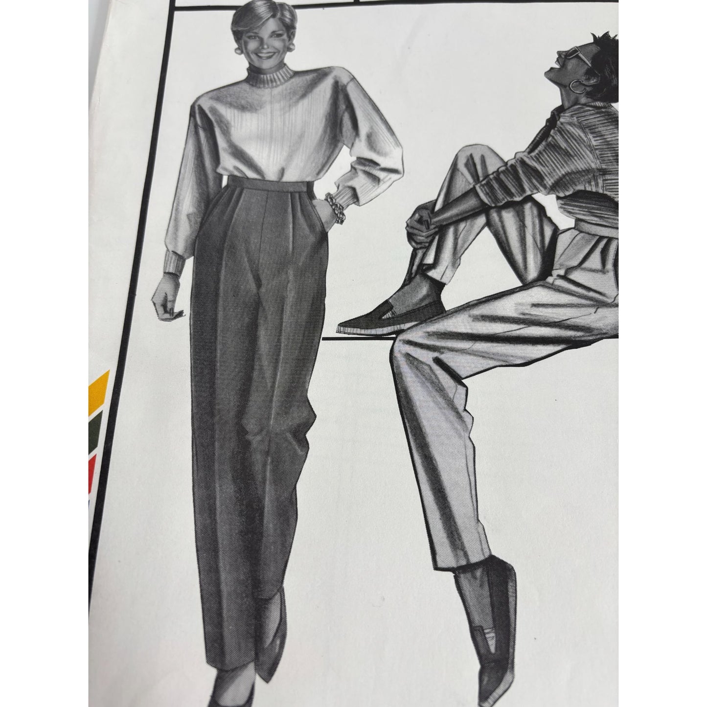 Stretch and Sew Sewing Pattern 744 Comfort Pants Elastic Back Hip Sizes 32-48 UC