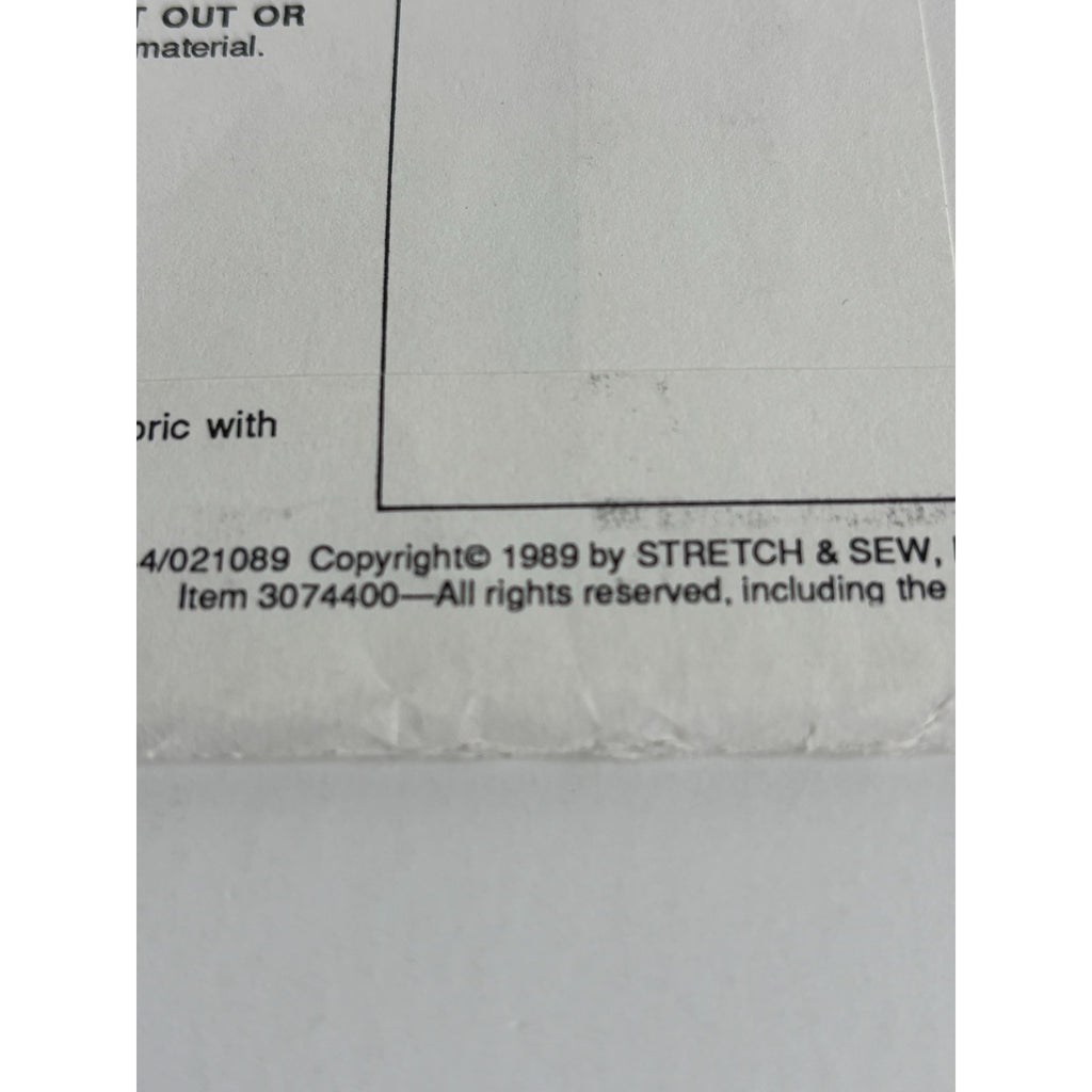 Stretch and Sew Sewing Pattern 744 Comfort Pants Elastic Back Hip Sizes 32-48 UC