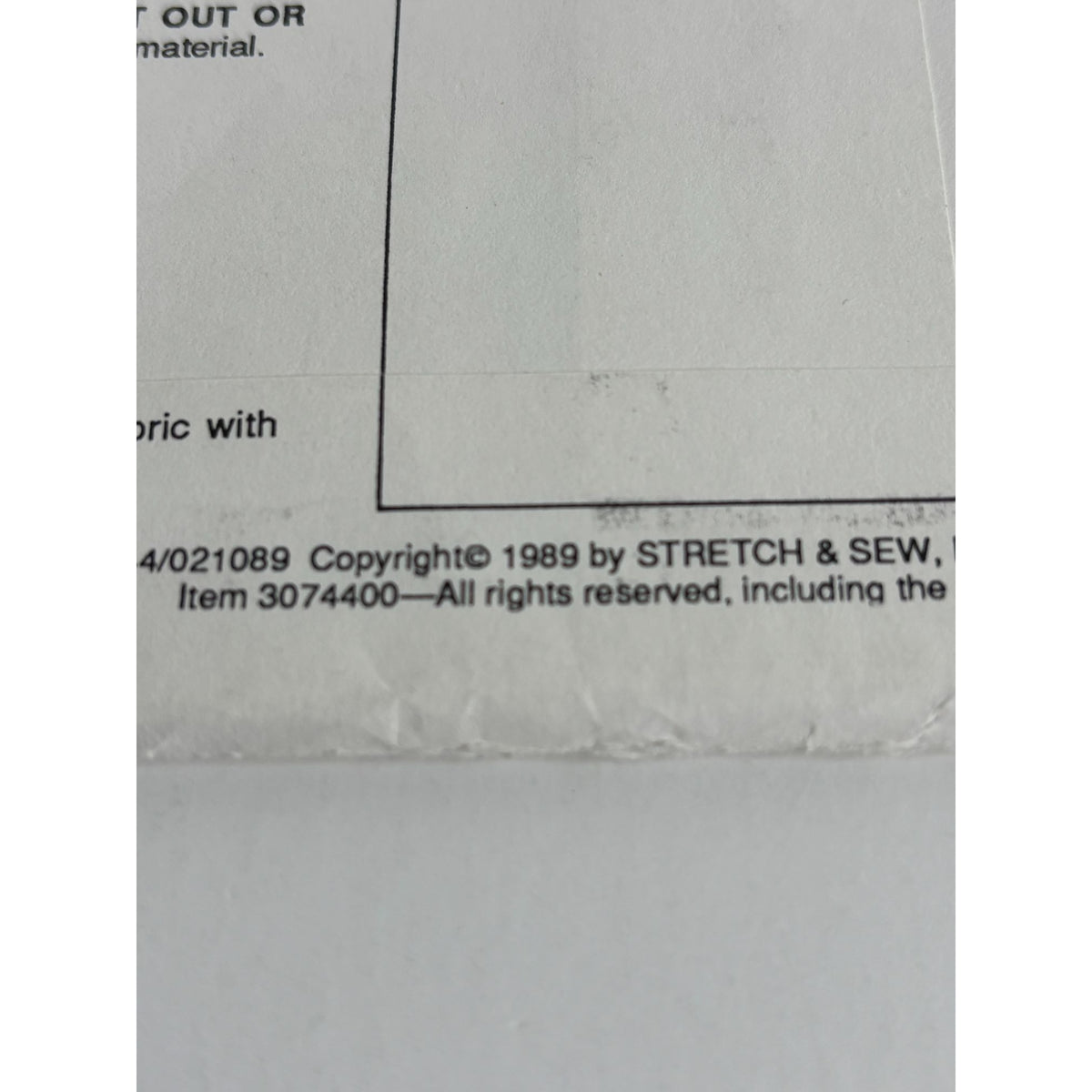 Stretch and Sew Sewing Pattern 744 Comfort Pants Elastic Back Hip Sizes 32-48 UC