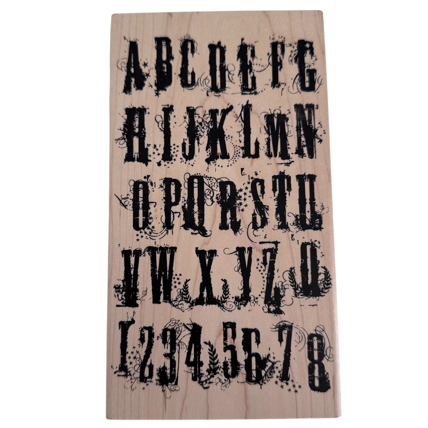 Stampers Anonymous Rubber Stamp Grunge Alphabet Numbers Tim Holtz Collection Big Large Card Making