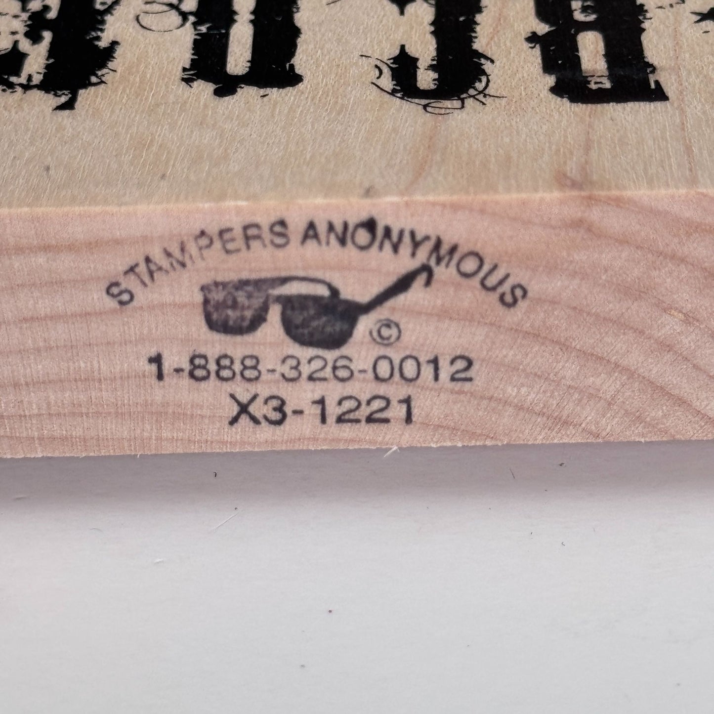 Stampers Anonymous Rubber Stamp Grunge Alphabet Numbers Tim Holtz Collection Big Large Card Making