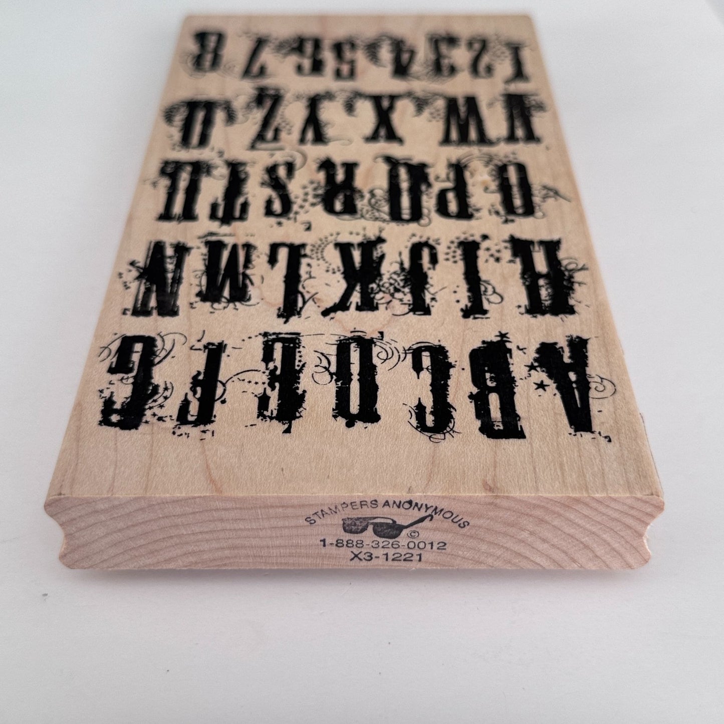 Stampers Anonymous Rubber Stamp Grunge Alphabet Numbers Tim Holtz Collection Big Large Card Making