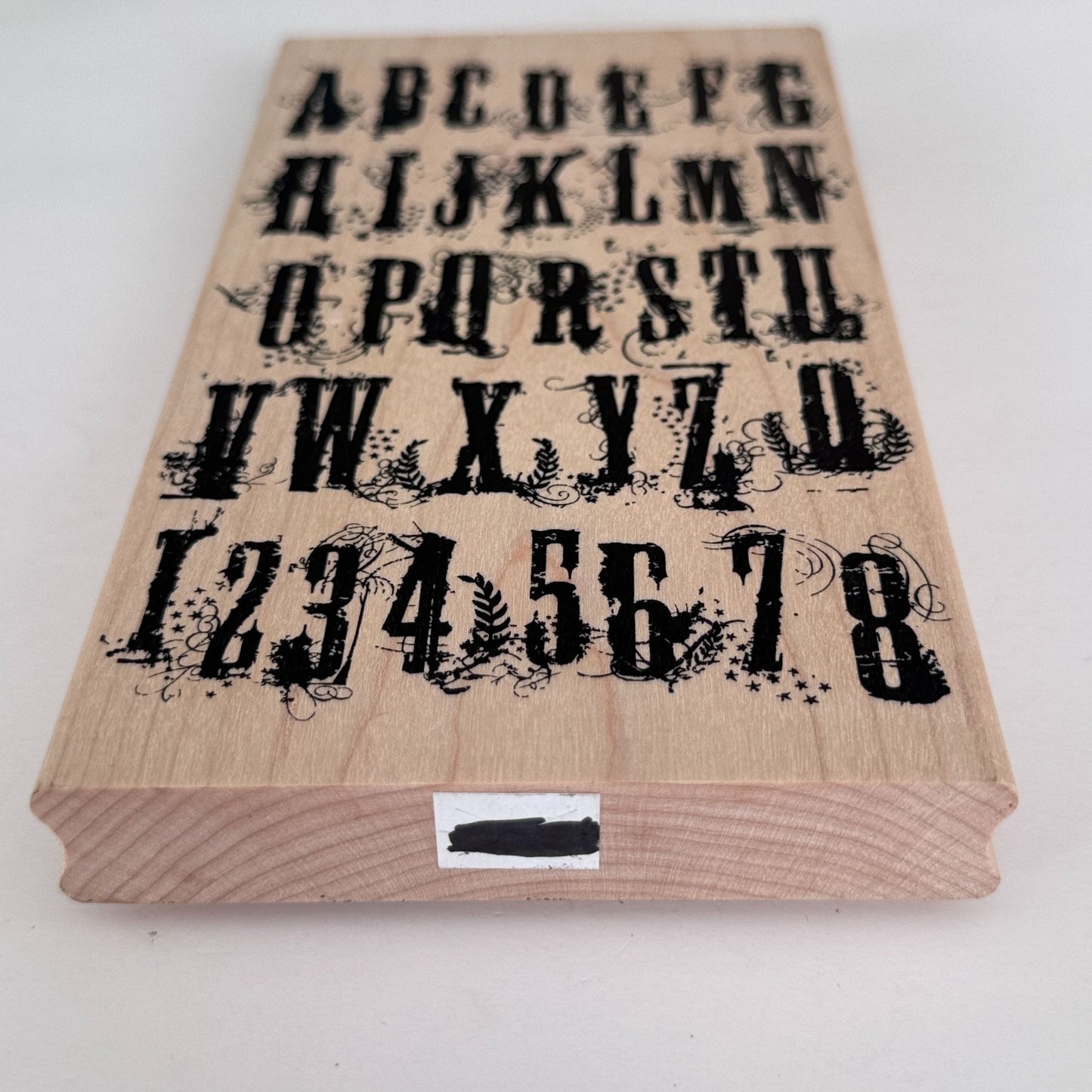 Stampers Anonymous Rubber Stamp Grunge Alphabet Numbers Tim Holtz Collection Big Large Card Making