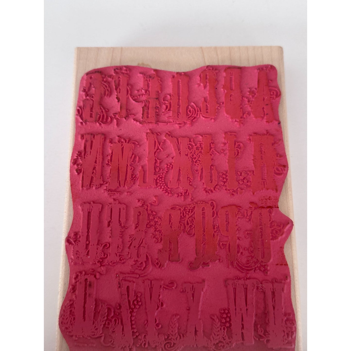Stampers Anonymous Rubber Stamp Grunge Alphabet Numbers Tim Holtz Collection Big Large Card Making