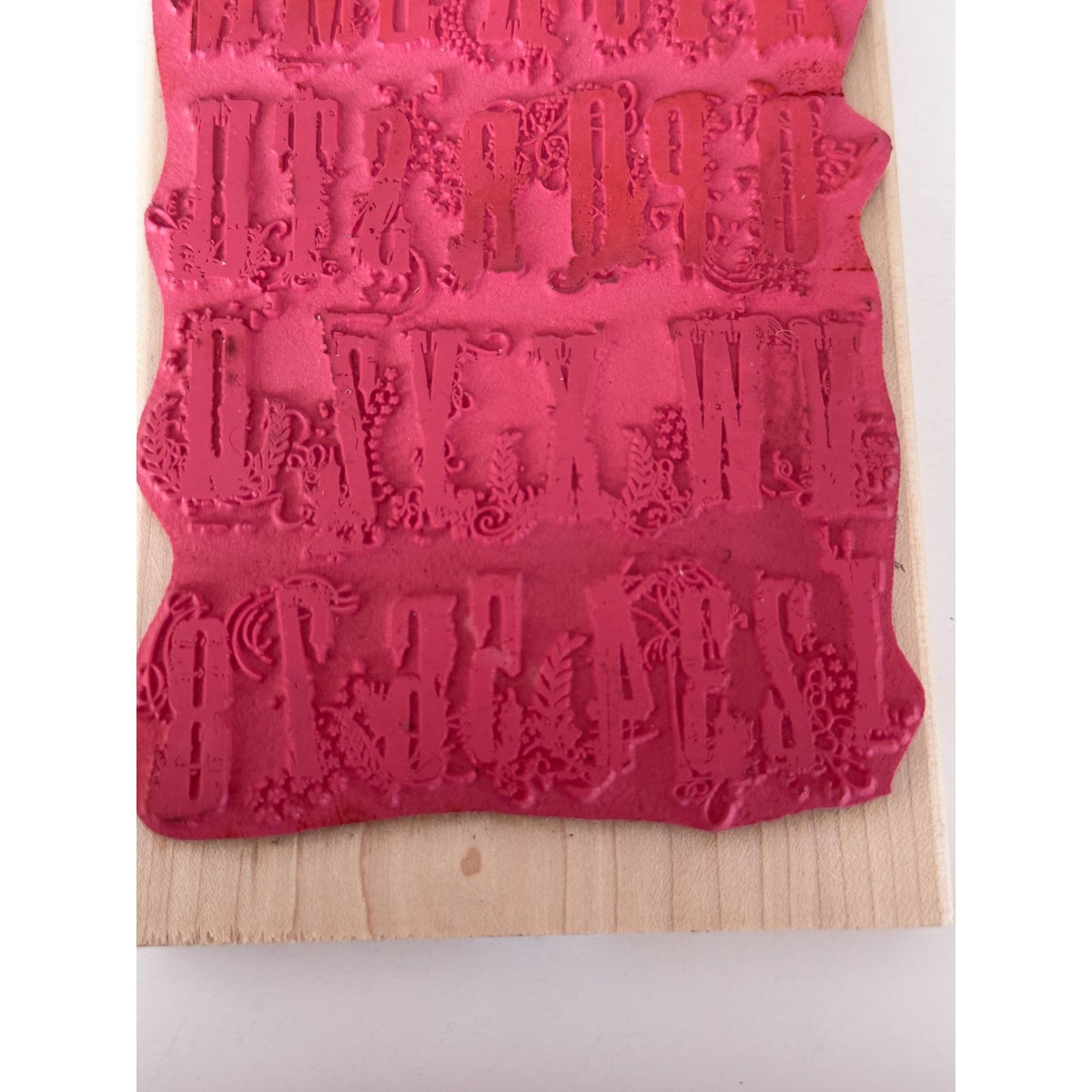 Stampers Anonymous Rubber Stamp Grunge Alphabet Numbers Tim Holtz Collection Big Large Card Making