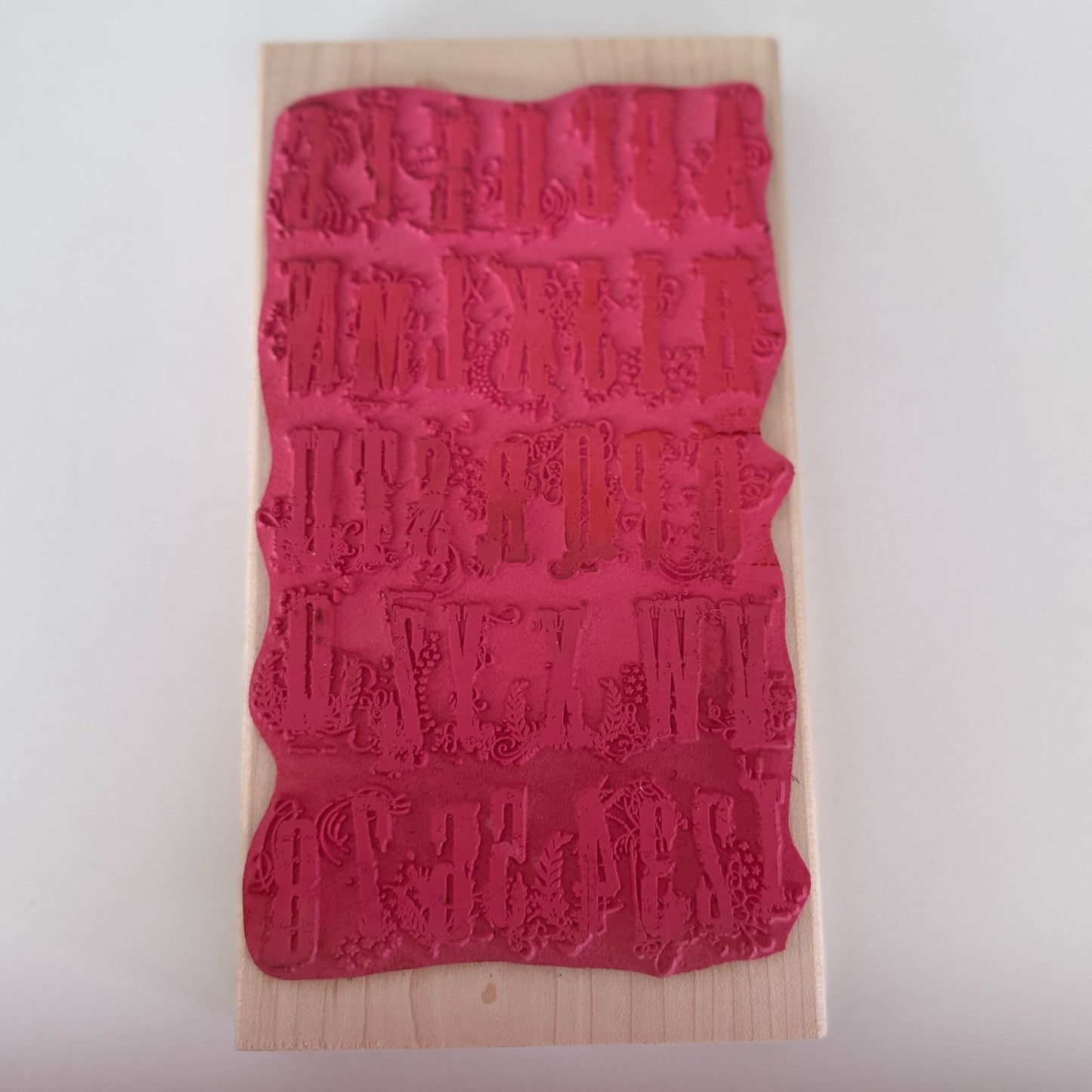 Stampers Anonymous Rubber Stamp Grunge Alphabet Numbers Tim Holtz Collection Big Large Card Making
