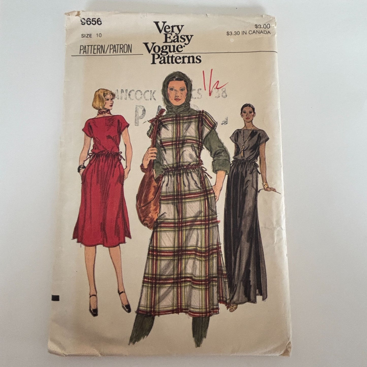 Vogue Sewing Pattern 9656 Boho Maxi Dress Vintage Caftan Style 1970s 10 Uncut