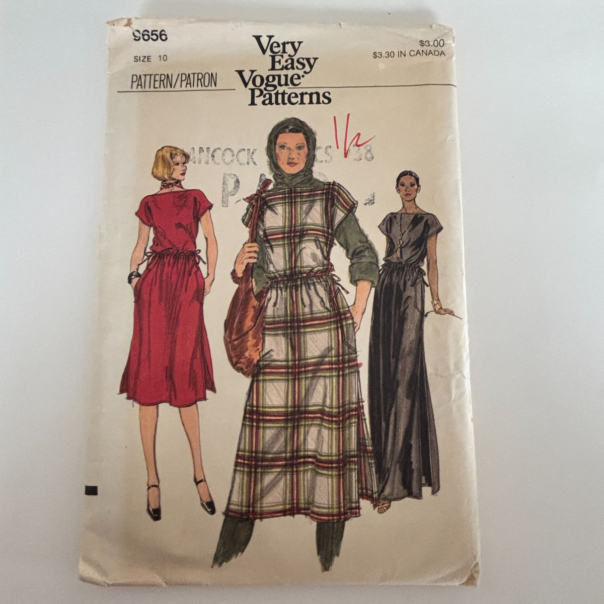 Vogue Sewing Pattern 9656 Boho Maxi Dress Vintage Caftan Style 1970s 10 Uncut