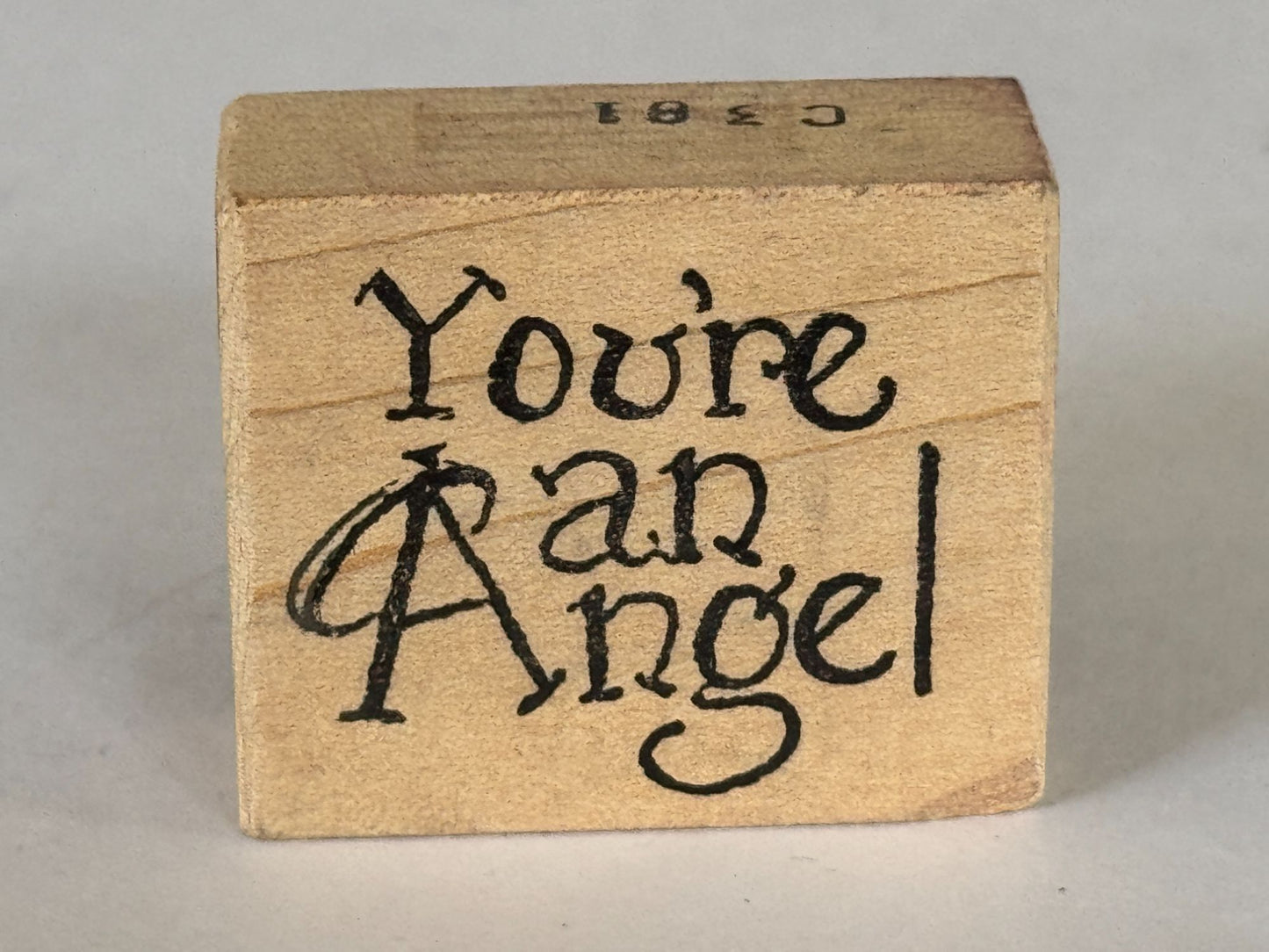 CC Rubber Stamp You are an Angel Thank You Card Making Words Religious Christian