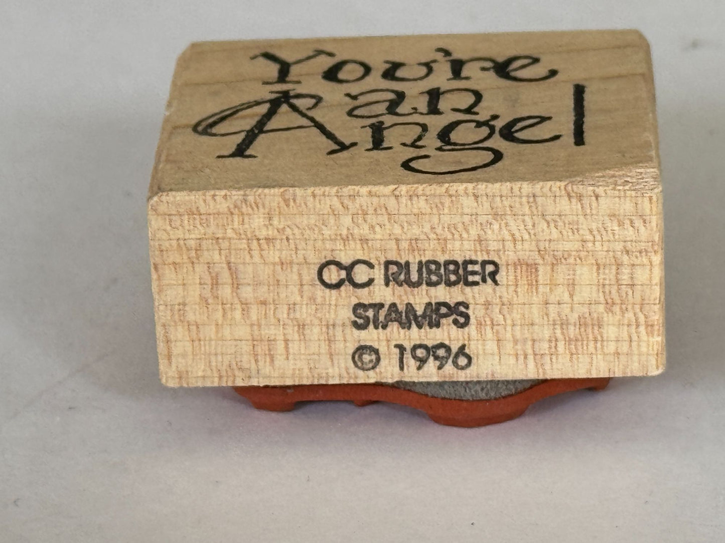 CC Rubber Stamp You are an Angel Thank You Card Making Words Religious Christian