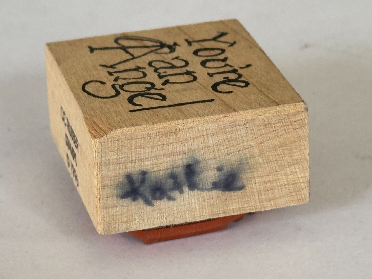 CC Rubber Stamp You are an Angel Thank You Card Making Words Religious Christian