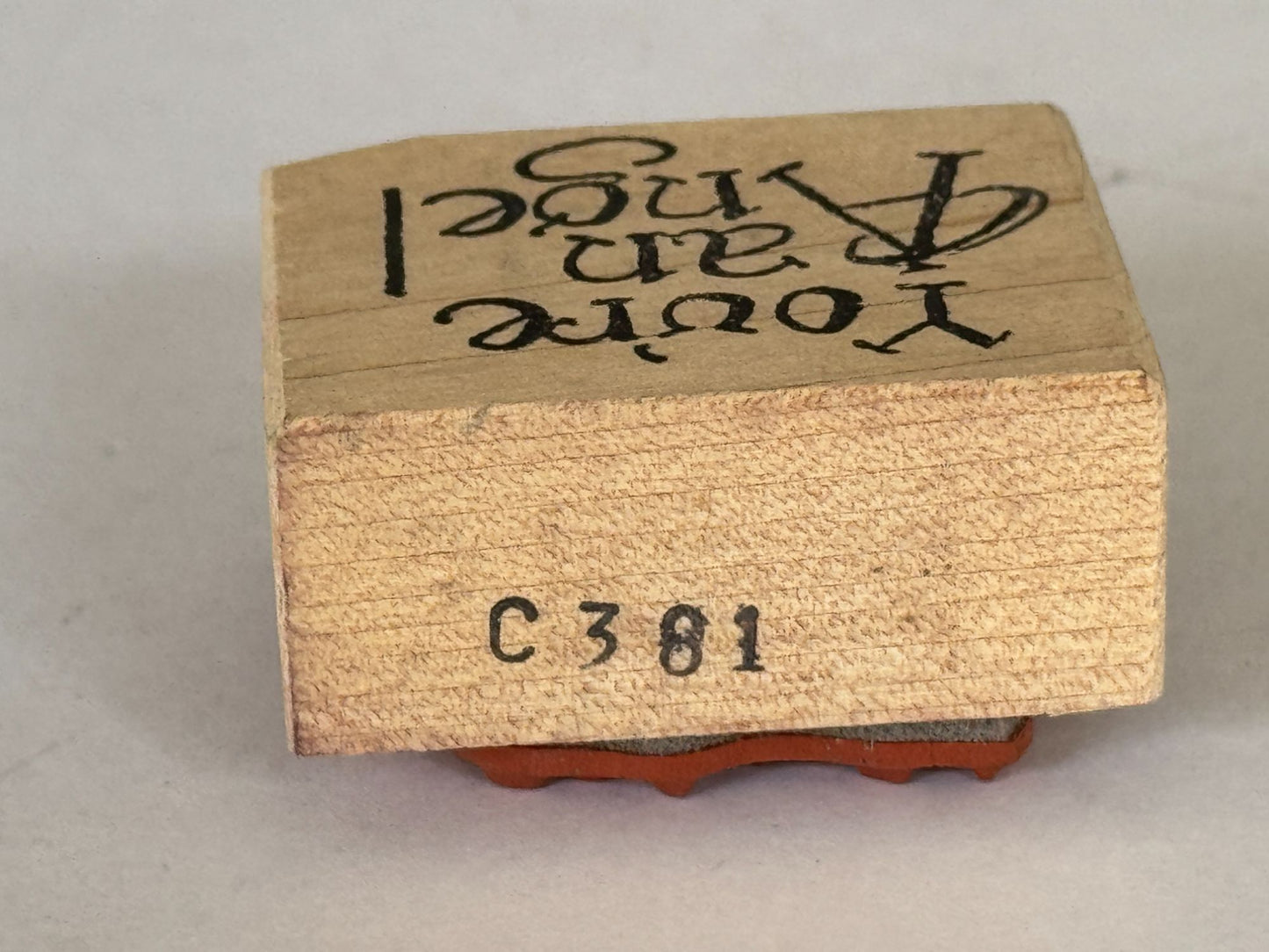 CC Rubber Stamp You are an Angel Thank You Card Making Words Religious Christian