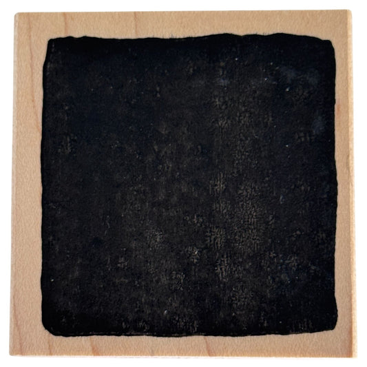 Impress Rubber Stamp Square Shape Rough Edge Texture Grunge Cardmaking Craft Background Wood Mounted