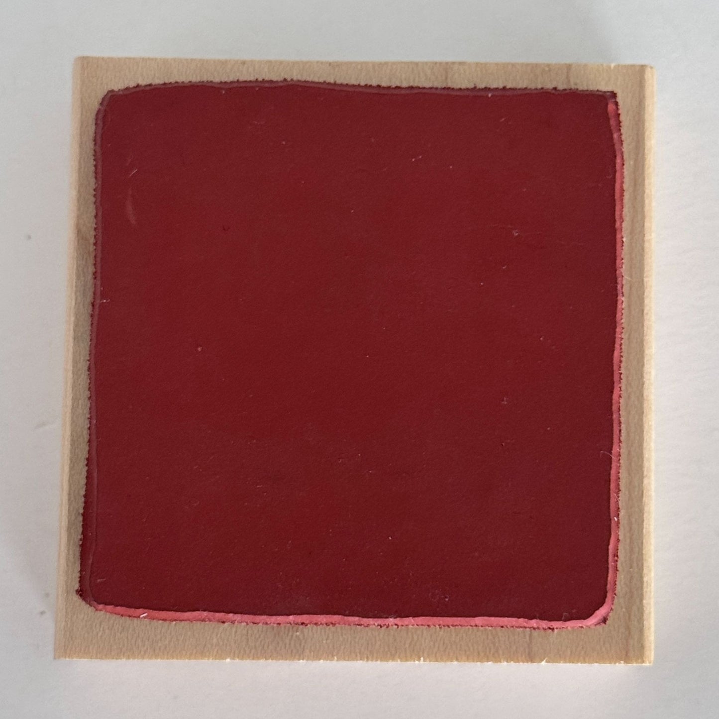 Impress Rubber Stamp Square Shape Rough Edge Texture Grunge Cardmaking Craft Background Wood Mounted
