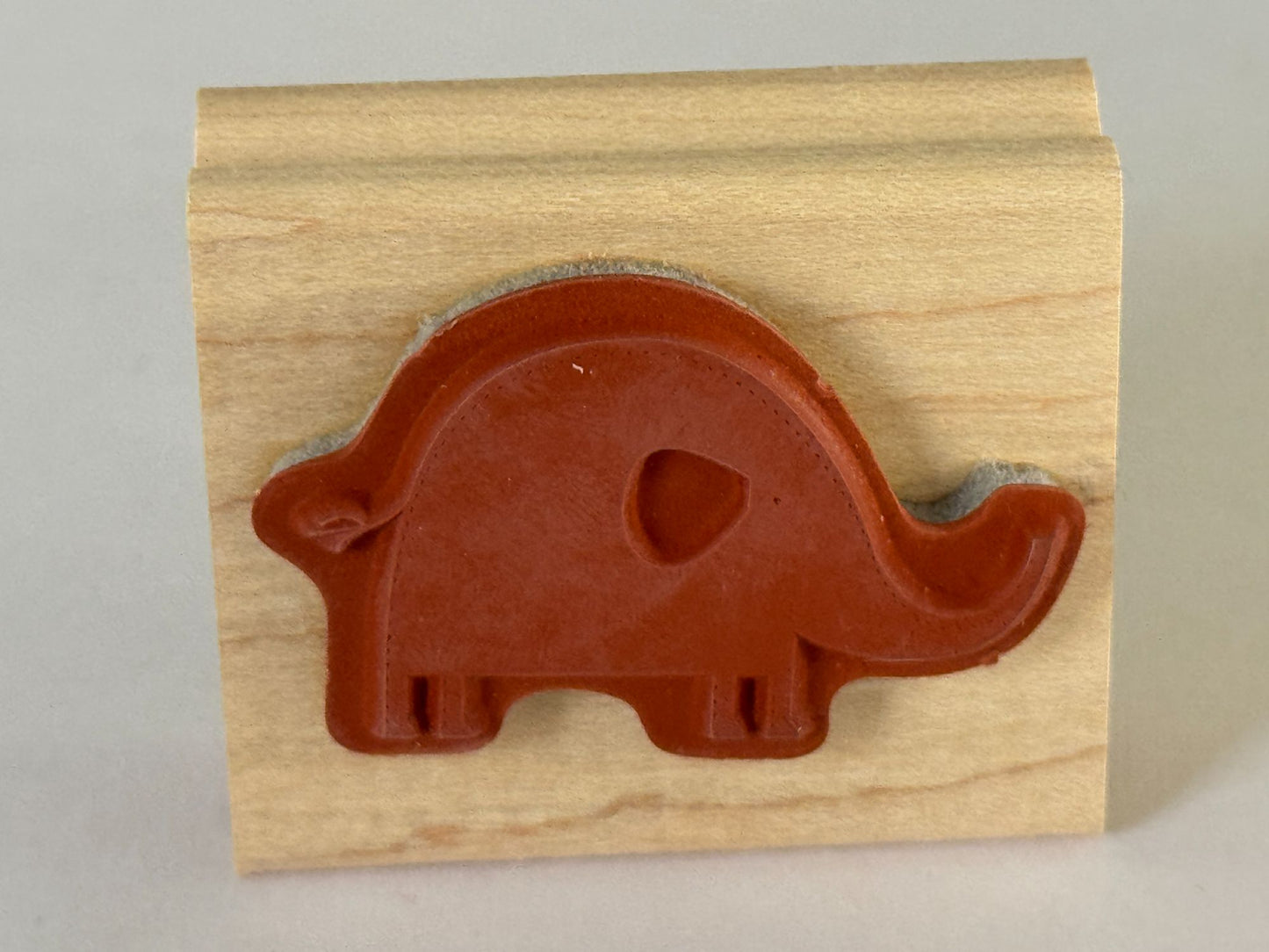 Stampin Up Rubber Stamp Elephant Silhouette Animal Card Making Craft Wood Mount