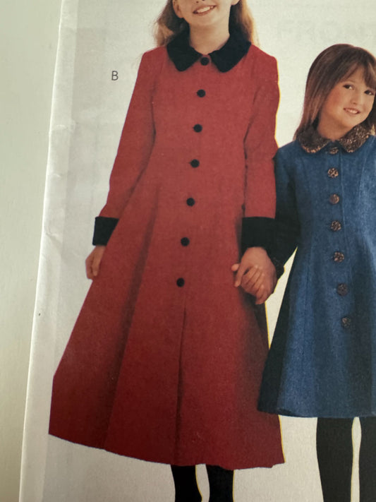 McCalls Sewing Pattern 8477 Girls Dress Sizes 4 5 6 Long Short Sleeves Easy UC