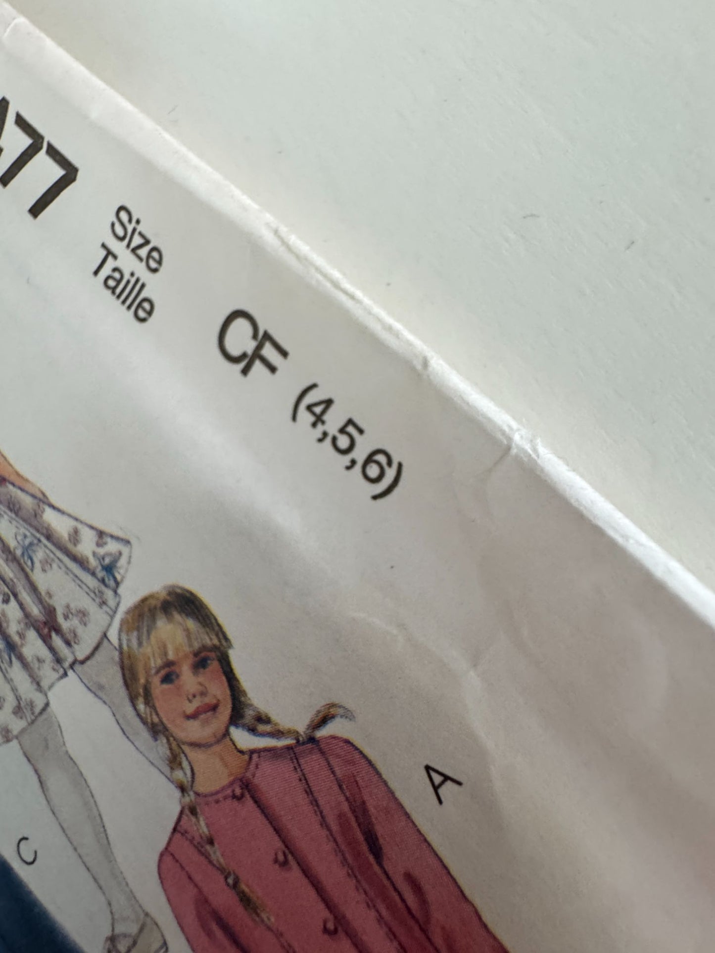 McCalls Sewing Pattern 8477 Girls Dress Sizes 4 5 6 Long Short Sleeves Easy UC