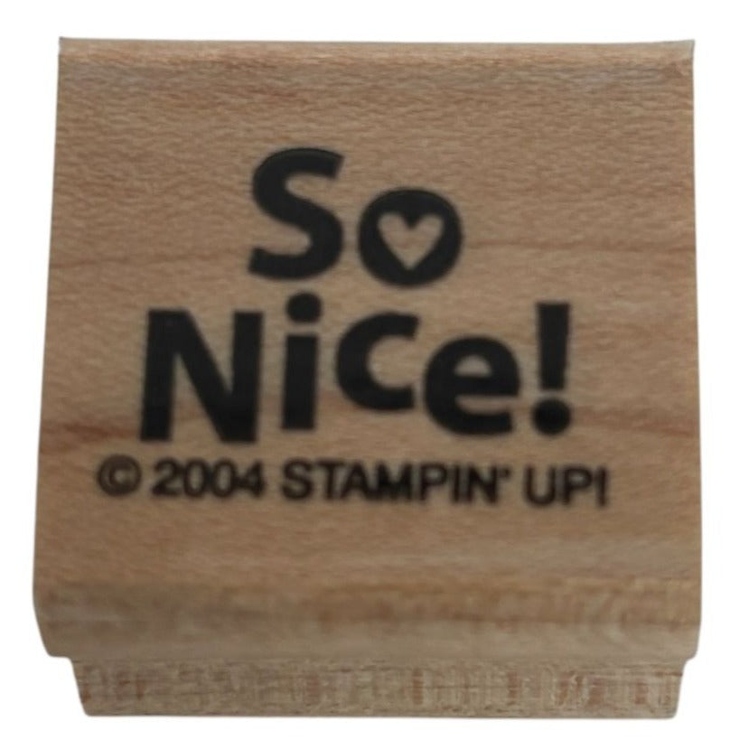 Stampin Up Rubber Stamp So Nice Heart Paper Crafting Words Sentiment Card Making