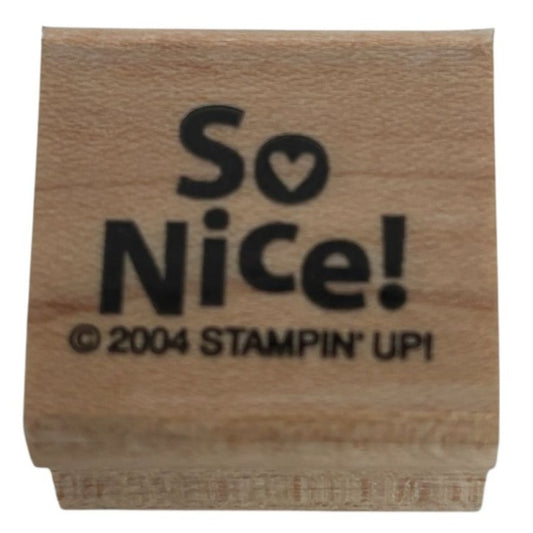 Stampin Up Rubber Stamp So Nice Heart Paper Crafting Words Sentiment Card Making