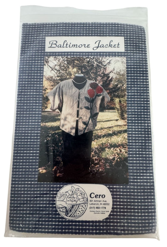 Cero Quilting Pattern Baltimore Jacket Quilted Ruched Roses Vintage 1980s Sewing