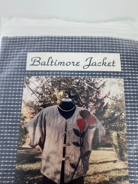 Cero Quilting Pattern Baltimore Jacket Quilted Ruched Roses Vintage 1980s Sewing