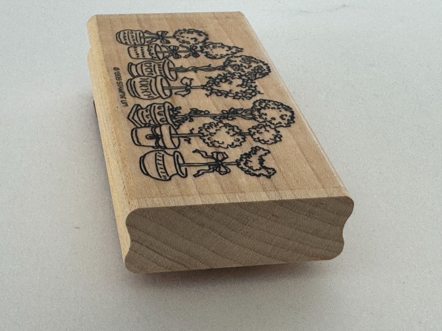 Stampin Up Rubber Stamp Topiary Trees Plants Bird Heart Card Making Paper Craft