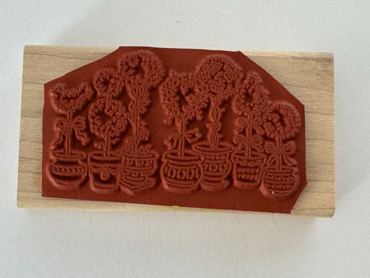Stampin Up Rubber Stamp Topiary Trees Plants Bird Heart Card Making Paper Craft