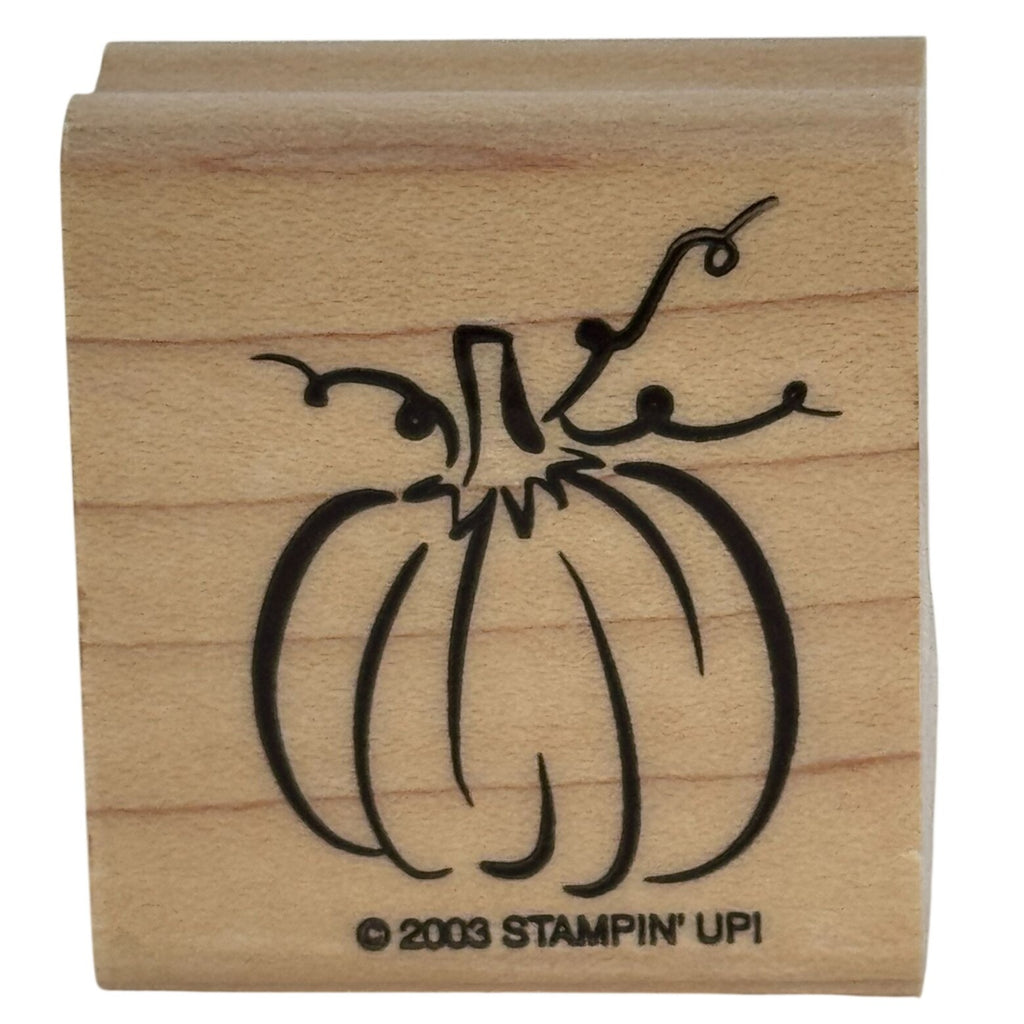 Stampin Up Rubber Stamp Pumpkin Fall Thanksgiving Halloween Cardmaking Harvest Autumn