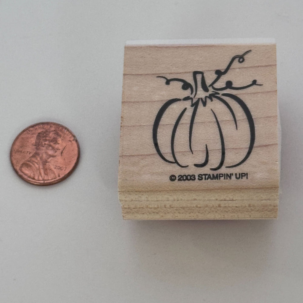Stampin Up Rubber Stamp Pumpkin Fall Thanksgiving Halloween Cardmaking Harvest Autumn