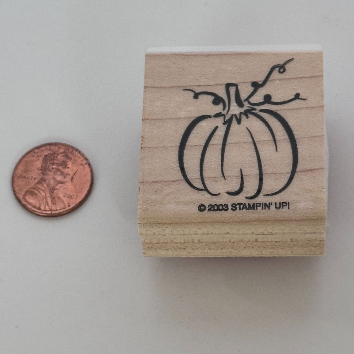 Stampin Up Rubber Stamp Pumpkin Fall Thanksgiving Halloween Cardmaking Harvest Autumn