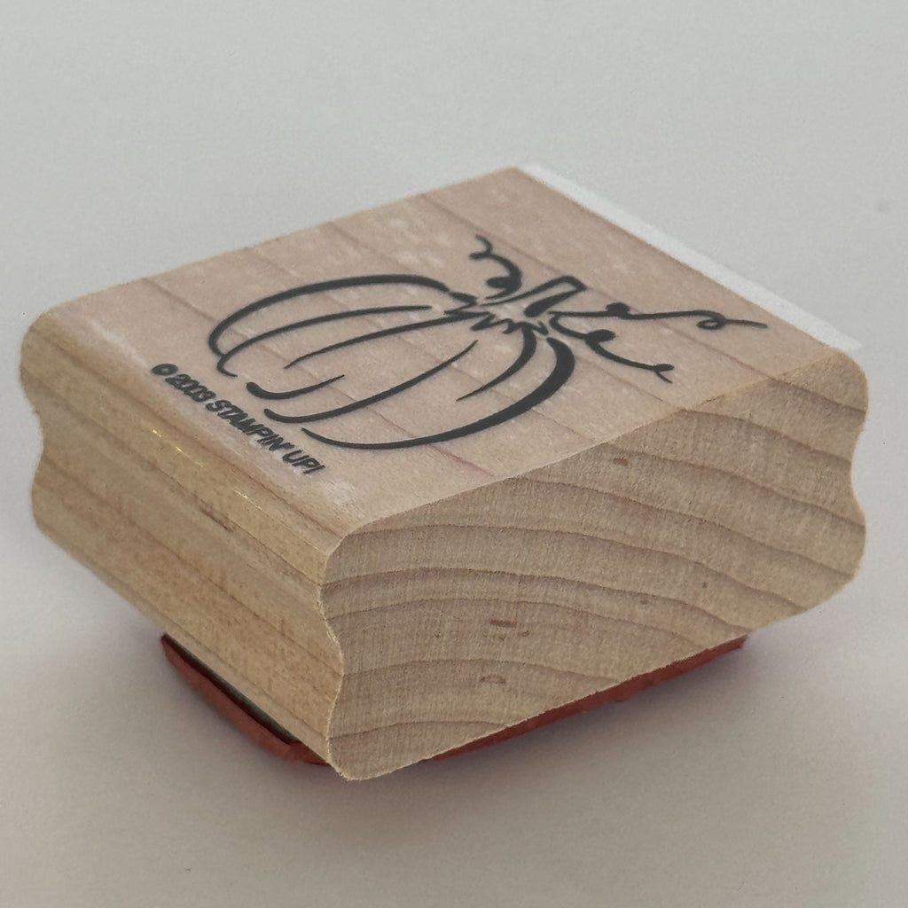 Stampin Up Rubber Stamp Pumpkin Fall Thanksgiving Halloween Cardmaking Harvest Autumn