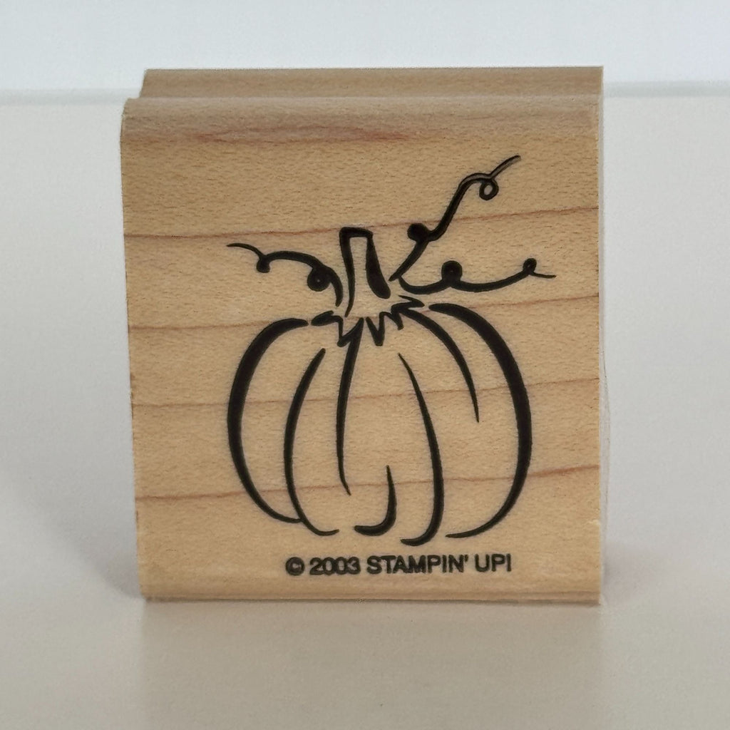 Stampin Up Rubber Stamp Pumpkin Fall Thanksgiving Halloween Cardmaking Harvest Autumn