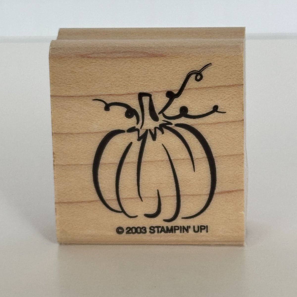 Stampin Up Rubber Stamp Pumpkin Fall Thanksgiving Halloween Cardmaking Harvest Autumn
