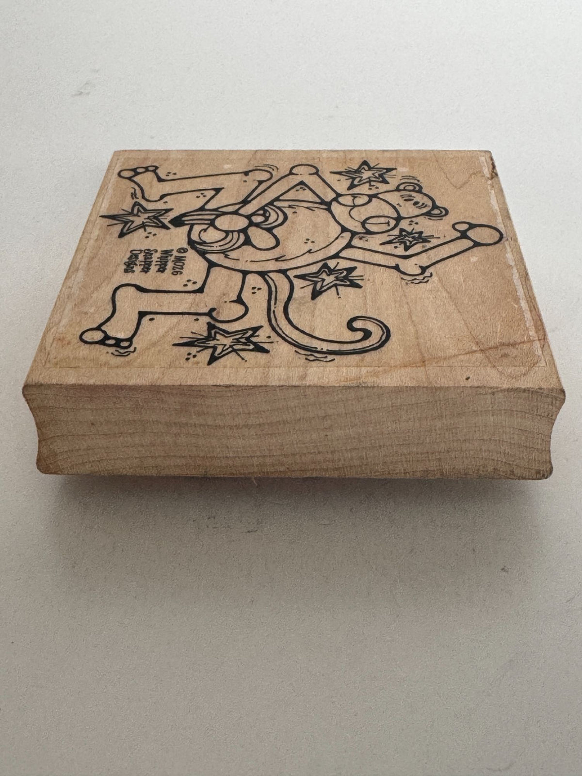 Whipper Snapper Rubber Stamp Monkey Eating Banana Animal Card Making Craft M026