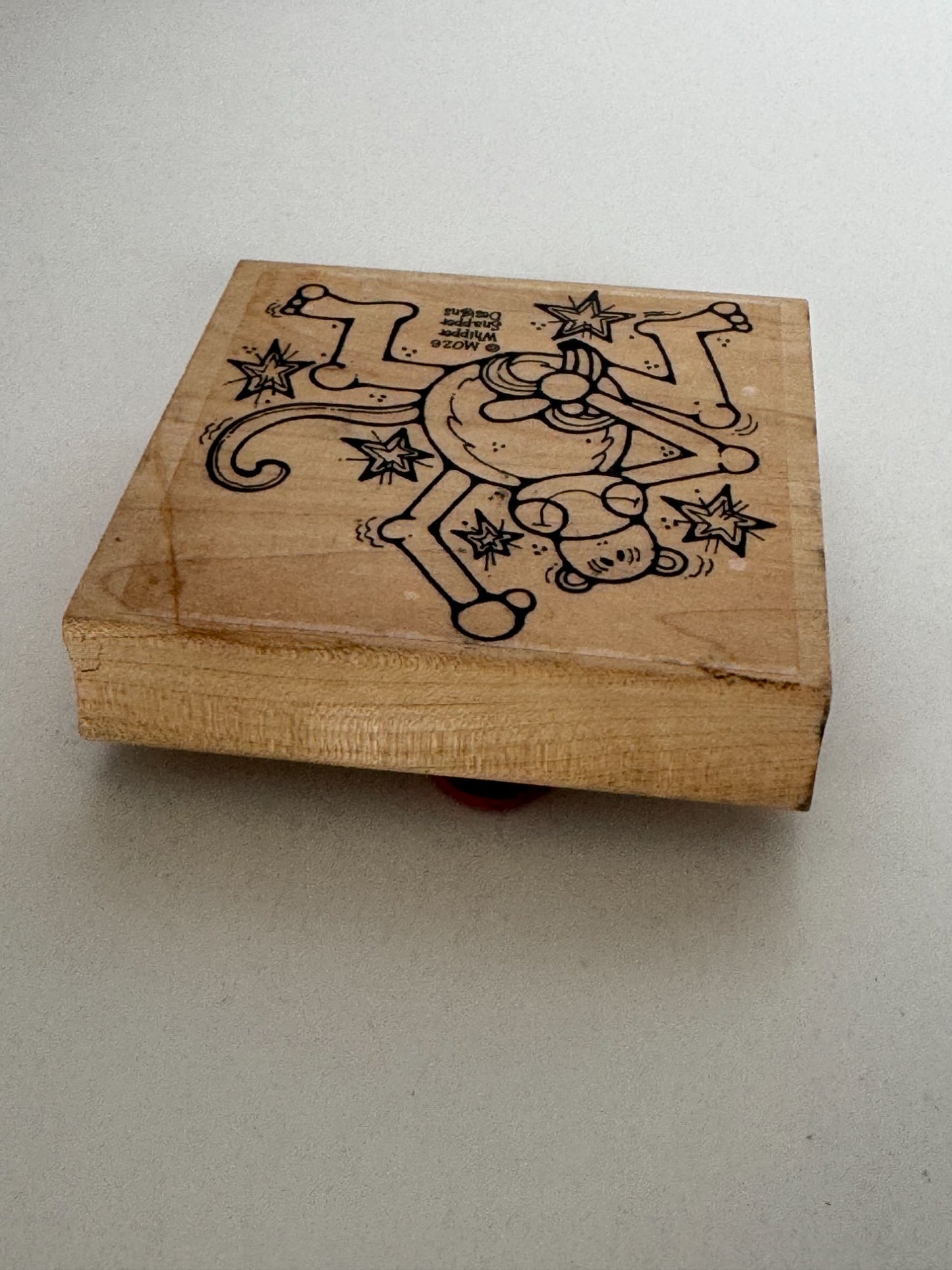 Whipper Snapper Rubber Stamp Monkey Eating Banana Animal Card Making Craft M026