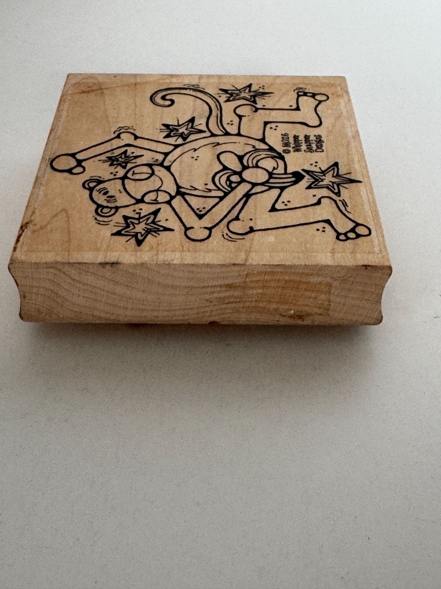 Whipper Snapper Rubber Stamp Monkey Eating Banana Animal Card Making Craft M026