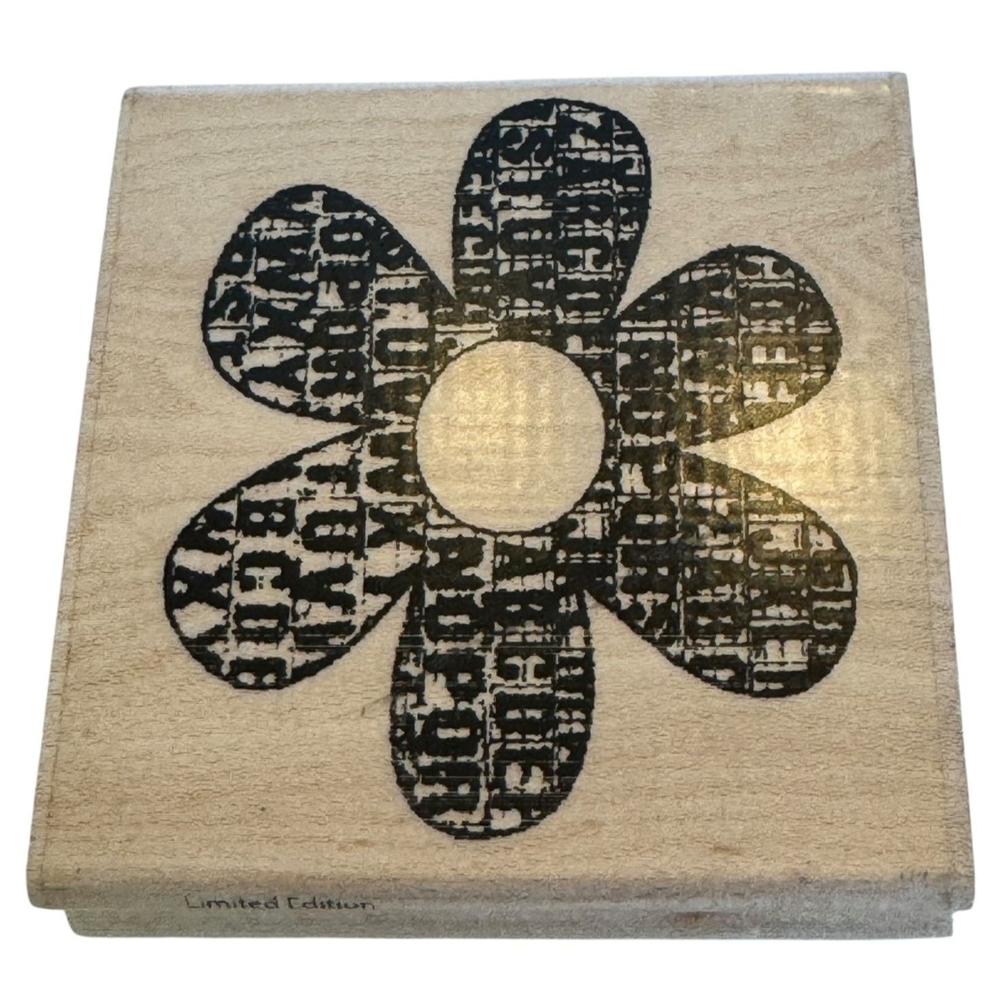 Limited Edition Rubber Stamp Aloha Flower Letter Petals Card Making Alphabet Big