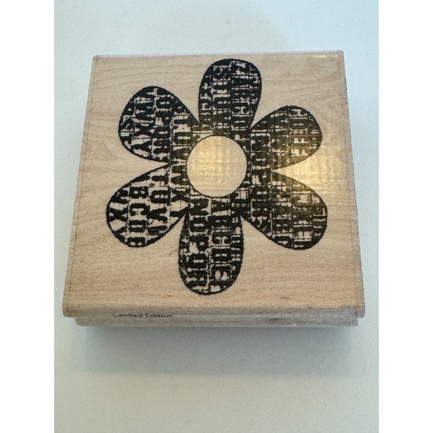 Limited Edition Rubber Stamp Aloha Flower Letter Petals Card Making Alphabet Big