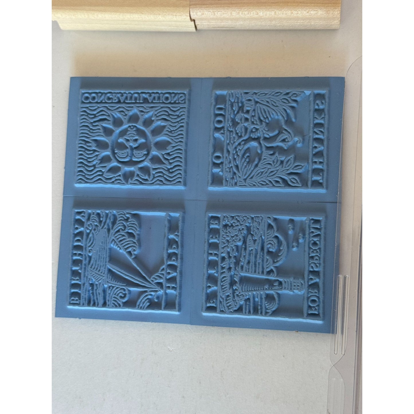 Stampin Up Rubber Stamps Wonderful Woodcuts Birthday Congratulations Fathers Day