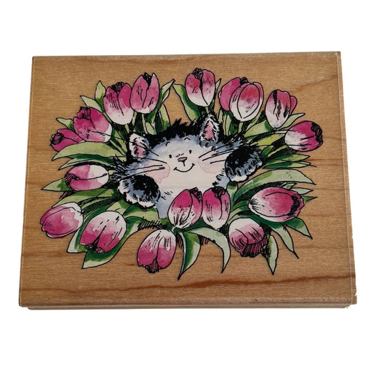Penny Black Rubber Stamp Tulip Jungle Flowers Friendship Card Making Love 2300K