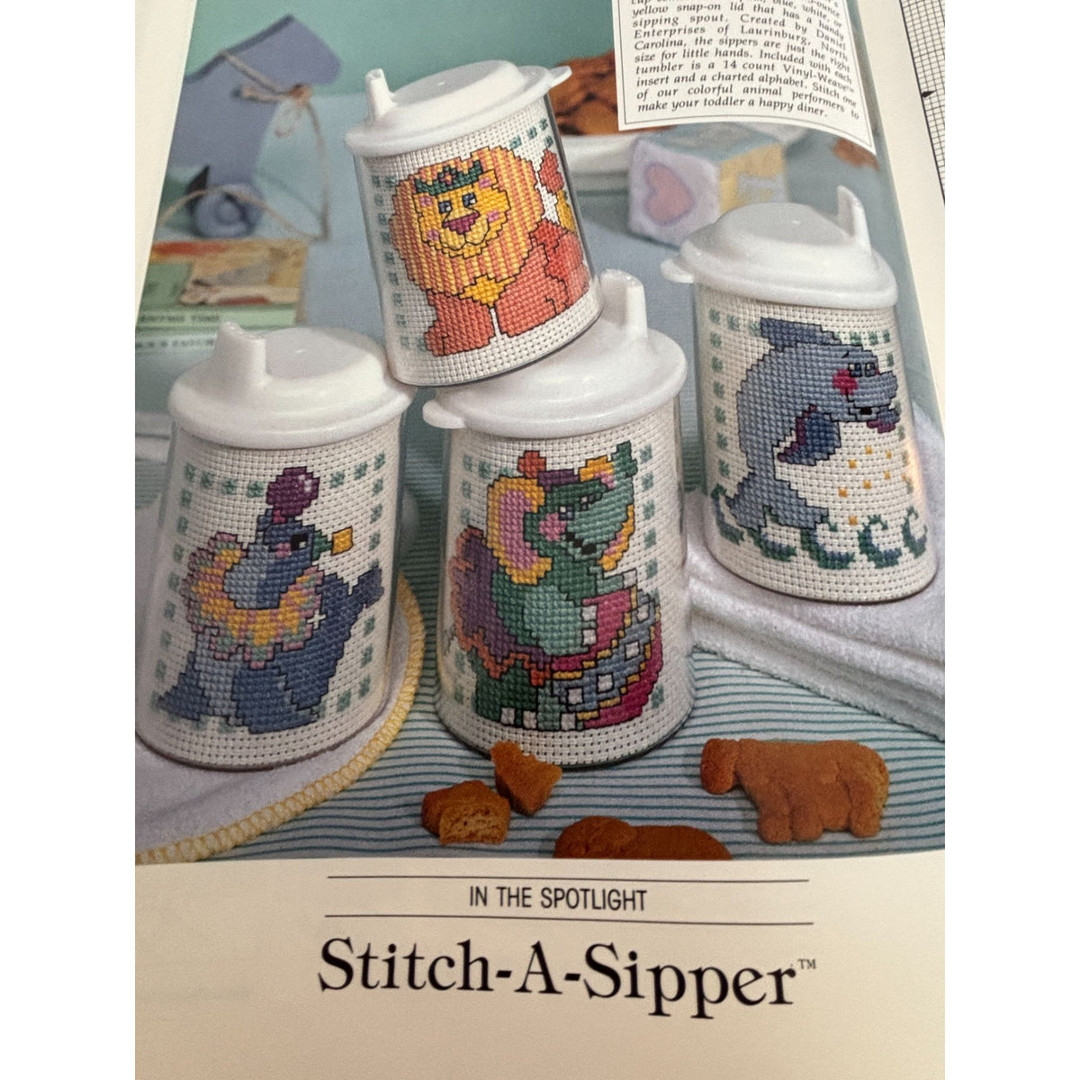 Leisure Arts Magazine August 1993 Knit Crochet Baby Preemie Hats Caps Rooster