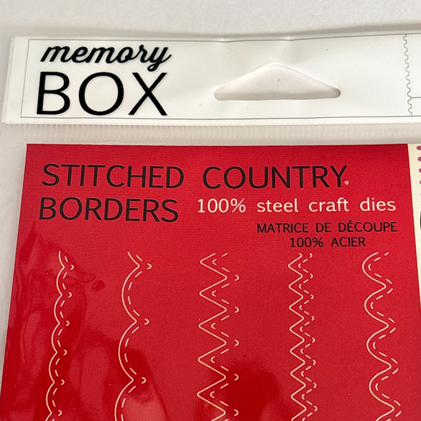 Memory Box Steel Craft Dies Open Studio Stitched Country Borders Steel Wavy Edge Cardmaking