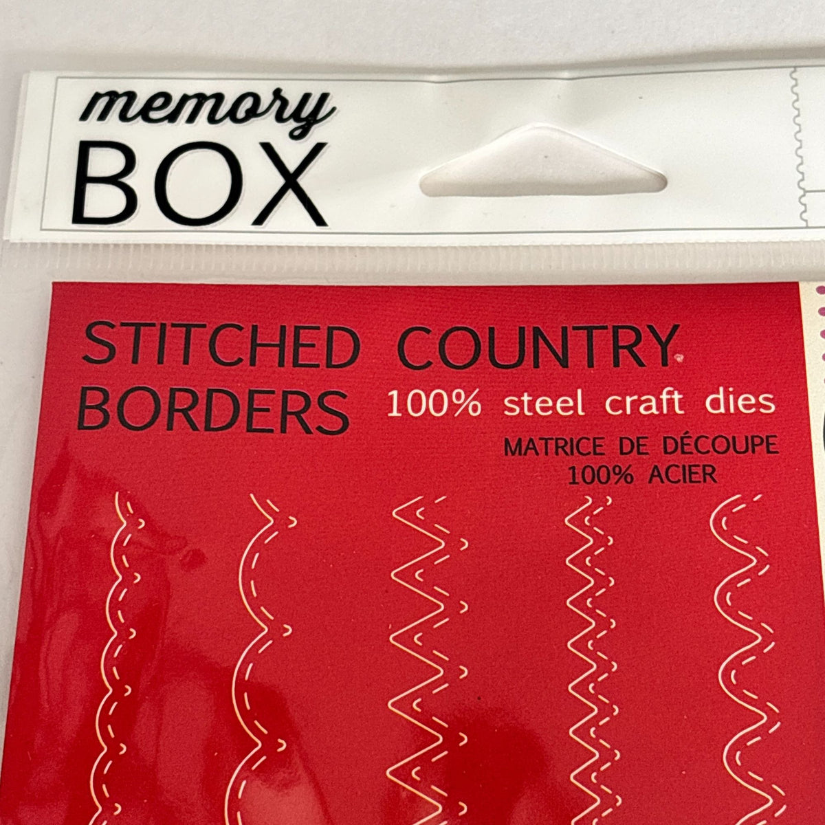 Memory Box Steel Craft Dies Open Studio Stitched Country Borders Steel Wavy Edge Cardmaking