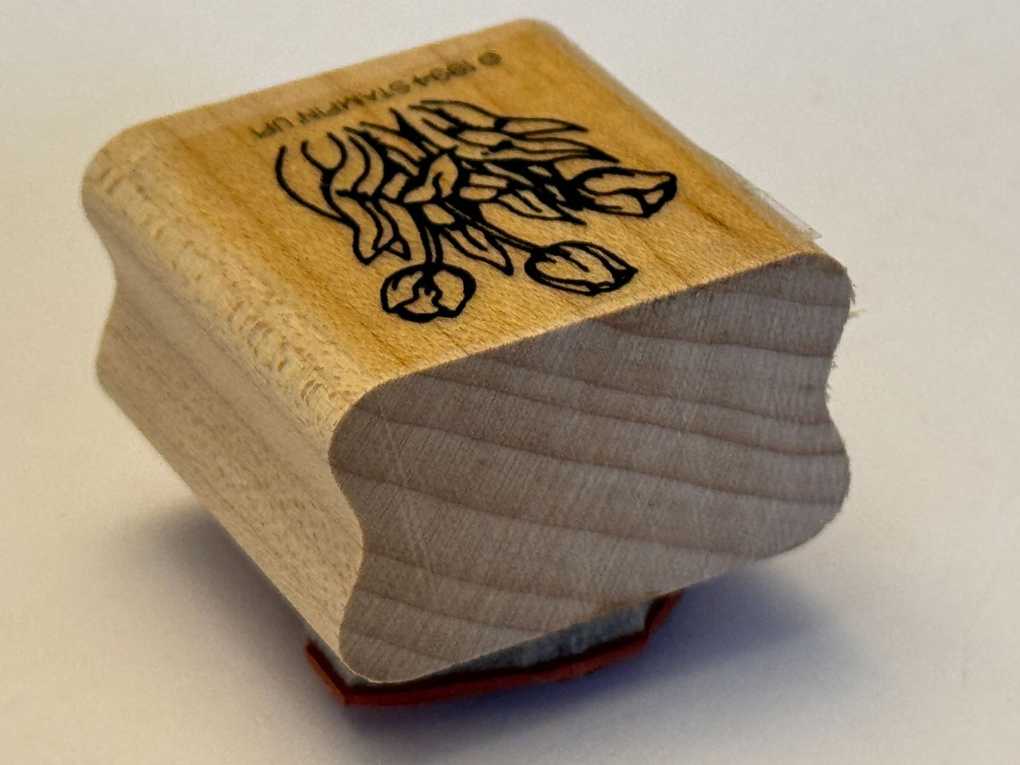 Stampin Up Rubber Stamp Tulips Flowers Spring Garden Easter Small Wood Mounted